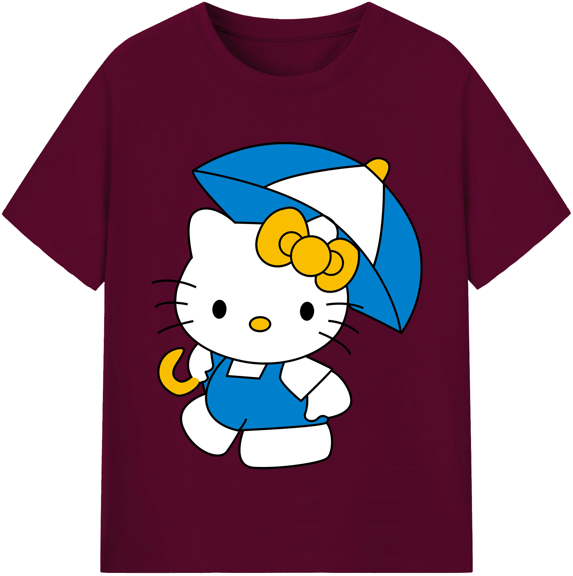 （画像用） Hello Kitty ハローキティ レディースカジュアルプリントTシャツ（綿100％）